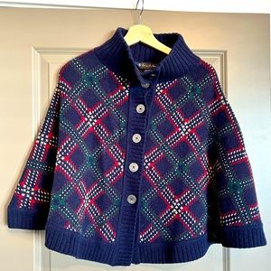 Brooks Brothers wool sweater cape